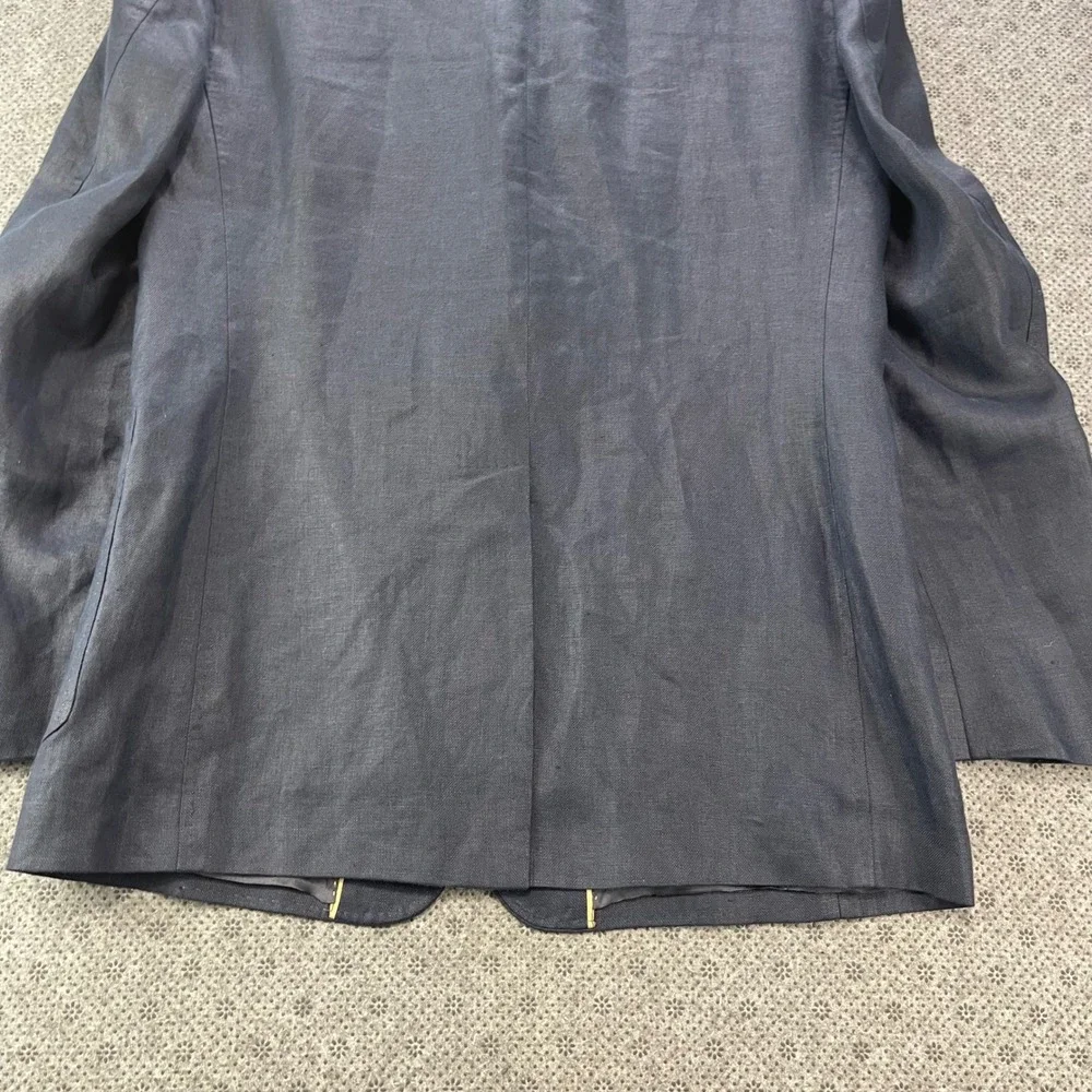 Banana Republic Mens Navy Blue 100% Linen 2-Button Blazer Sport Coat 40R